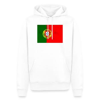 Drapeau du Portugal - Sweat à capuche Premium bio Homme - blanc - Devant - Nico (187cm)