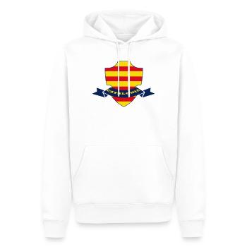 Catalonia - Sweat à capuche Premium bio Homme - blanc - Devant - Nico (187cm)