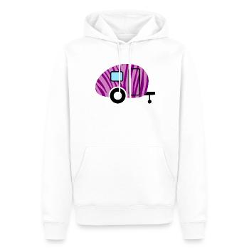 Caravan Wohnwagen Zebra Camping Camper Muster Fan - Männer Premium Bio Hoodie - Weiß - Vorne - Nico (187cm)