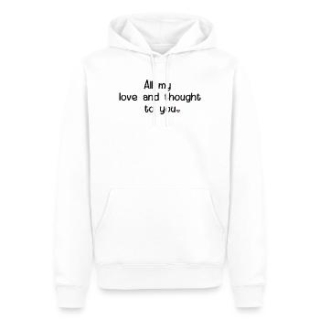 Trauer Sprüche Herz - Männer Premium Bio Hoodie - Weiß - Vorne - Nico (187cm)