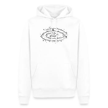 Galaxie Nébuleuse Cosmos Amas d’étoiles Espace Doodle - Sweat à capuche Premium bio Homme - blanc - Devant - Nico (187cm)