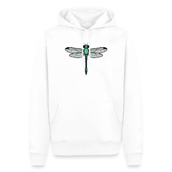 Libellule - Sweat à capuche Premium bio Homme - blanc - Devant - Nico (187cm)