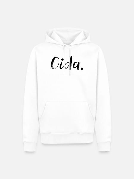 Oida österreich - Männer Premium Bio Hoodie - Weiß