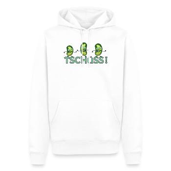 TSCHÜSS ABSCHIED GEWÜRZGURKEN - Männer Premium Bio Hoodie - Weiß - Vorne - Nico (187cm)