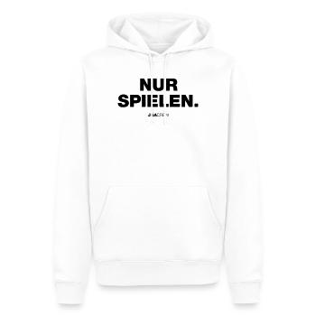 Nur Spielen (JGA - Jungesellenabschied) - Männer Premium Bio Hoodie - Weiß - Vorne - Nico (187cm)