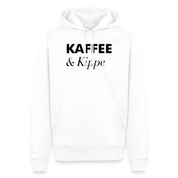 Café Butt Bonjour - Sweat à capuche Premium bio Homme - blanc - Devant - Nico (187cm)