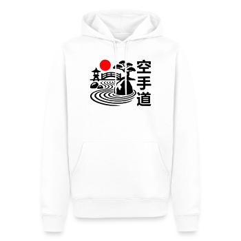 Karate Natur - Männer Premium Bio Hoodie - Weiß - Vorne - Nico (187cm)