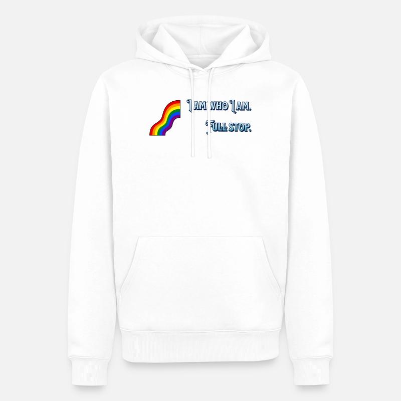 Je suis ce que je suis - Sweat à capuche Premium bio Homme - blanc