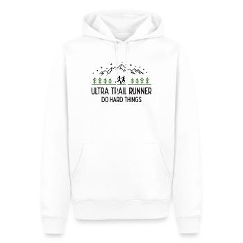 Ultra Trail Runner - Faites des choses difficiles - Sweat à capuche Premium bio Homme - blanc - Devant - Nico (187cm)