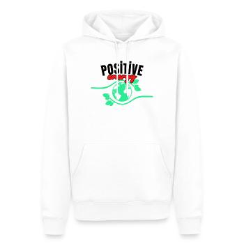 Positif - Sweat à capuche Premium bio Homme - blanc - Devant - Nico (187cm)