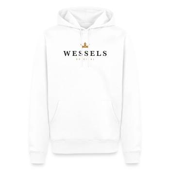 Logo original de la famille Wessels - Sweat à capuche Premium bio Homme - blanc - Devant - Nico (187cm)