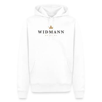 Logo original de la famille Widmann - Sweat à capuche Premium bio Homme - blanc - Devant - Nico (187cm)