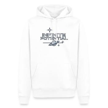 Potentiel infini - Sweat à capuche Premium bio Homme - blanc - Devant - Nico (187cm)