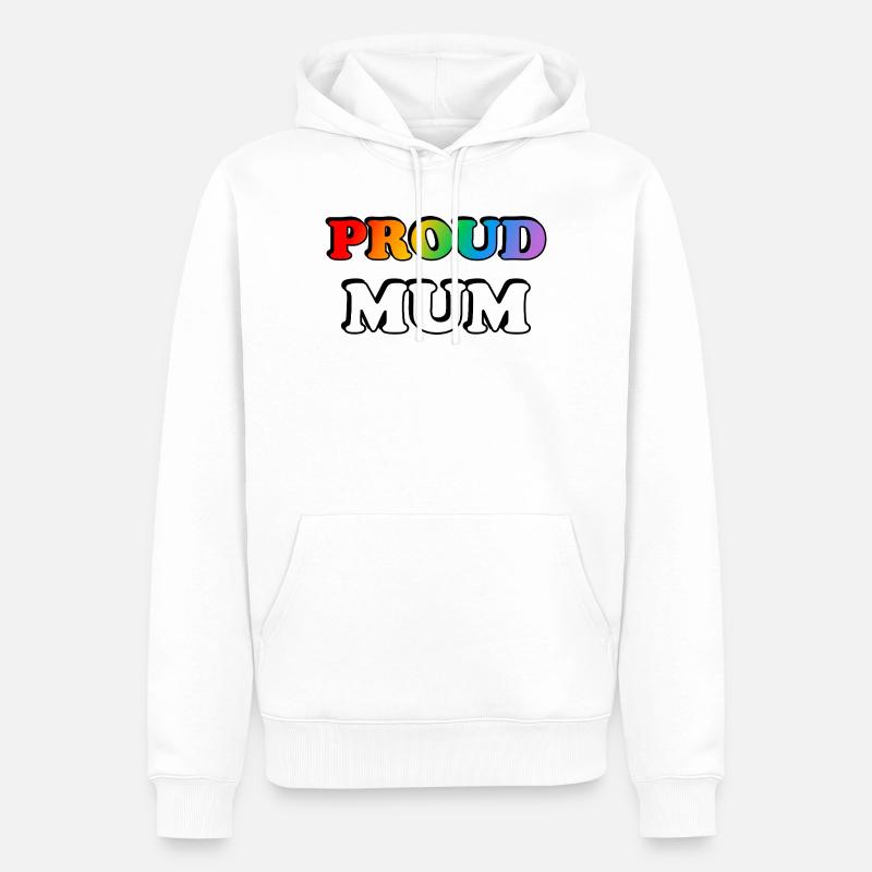 Regenbogen Stolze Mutter LGBTQ Stolz - Männer Premium Bio Hoodie - Weiß