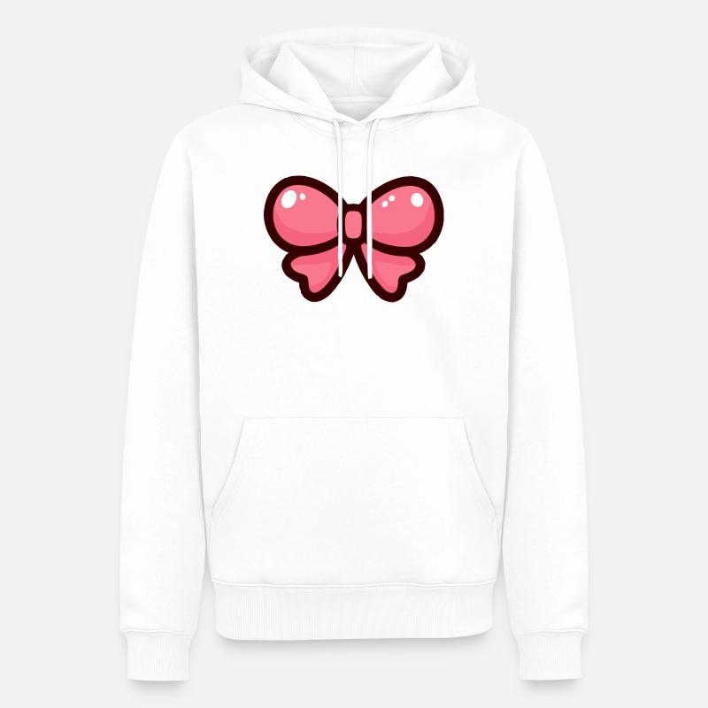 Conception d’arc de dessin animé rose - Sweat à capuche Premium bio Homme - blanc