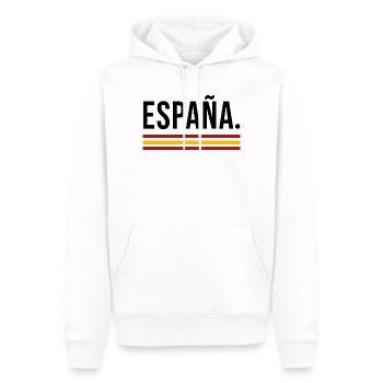España – Urban Streetwear Shirt - Männer Premium Bio Hoodie - Weiß - Vorne - Nico (187cm)