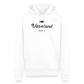 Värmland noir - Sweat à capuche Premium bio Homme - blanc - Devant - Nico (187cm)