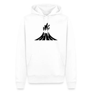 Volcan - Sweat à capuche Premium bio Homme - blanc - Devant - Nico (187cm)