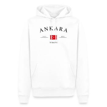 Ankara, Turquie – Souvenir et cadeau de vacances - Sweat à capuche Premium bio Homme - blanc - Devant - Nico (187cm)