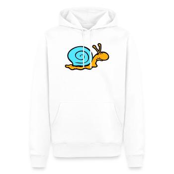Schneckenhaus Schnecke Nacktschnecke lächelt süß - Männer Premium Bio Hoodie - Weiß - Vorne - Nico (187cm)