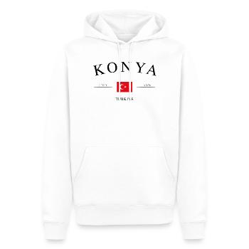 Konya Türkei – Urlaub Souvenir & Geschenk - Männer Premium Bio Hoodie - Weiß - Vorne - Nico (187cm)