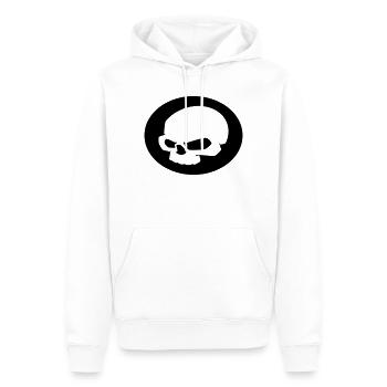 Crâne - Sweat à capuche Premium bio Homme - blanc - Devant - Nico (187cm)