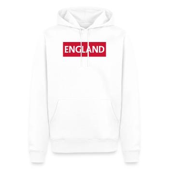 Englische Wimpel mit Telford-Text - Männer Premium Bio Hoodie - Weiß - Vorne - Nico (187cm)
