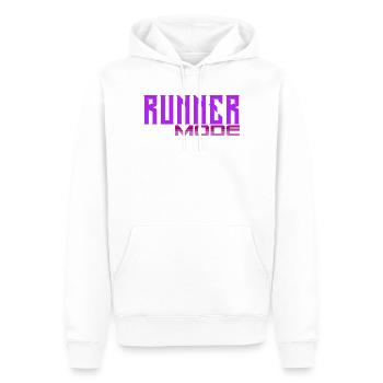 Style coureur en feux orange et violet - Sweat à capuche Premium bio Homme - blanc - Devant - Nico (187cm)