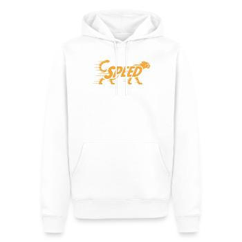 Cheetah Speed - Cooles Katzenlogo - Männer Premium Bio Hoodie - Weiß - Vorne - Nico (187cm)