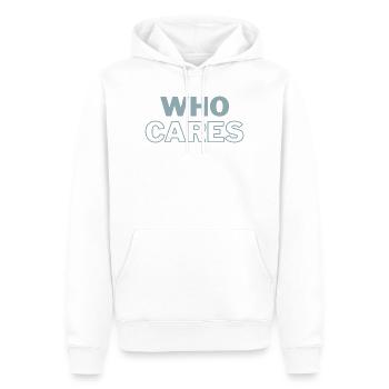Wen kümmert es drucken - Männer Premium Bio Hoodie - Weiß - Vorne - Nico (187cm)
