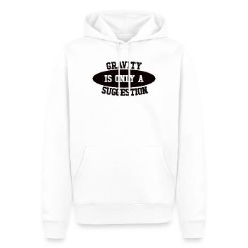 Gravity is just a suggestion boulderer - Men’s Premium Organic Hoodie - white - Front - Nico (187cm)