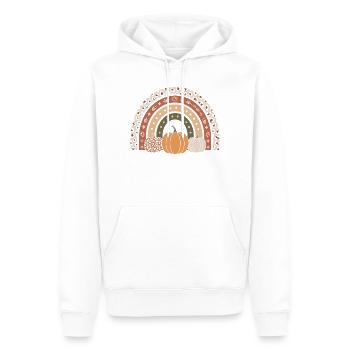 Kürbis Herbst - Männer Premium Bio Hoodie - Weiß - Vorne - Nico (187cm)