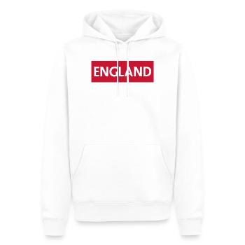 Conception du drapeau national coloré de l’Angleterre - Sweat à capuche Premium bio Homme - blanc - Devant - Nico (187cm)