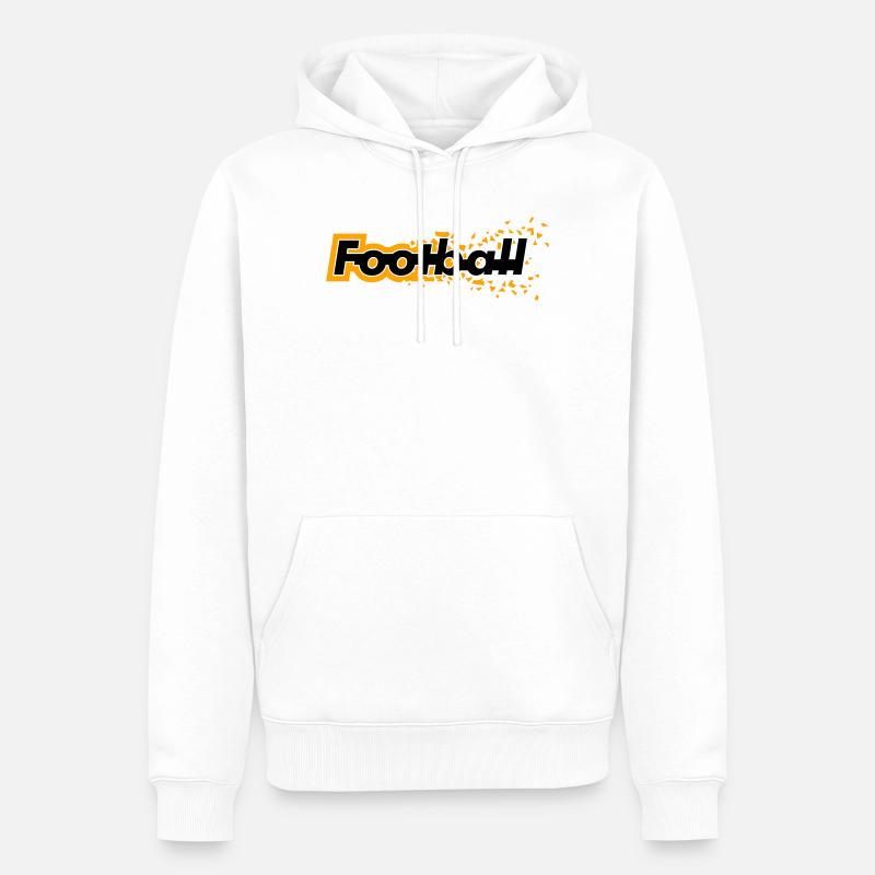 Fußball - Männer Premium Bio Hoodie - Weiß