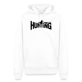 Chasse - Logo Cool Hunter - Sweat à capuche Premium bio Homme - blanc - Devant - Nico (187cm)