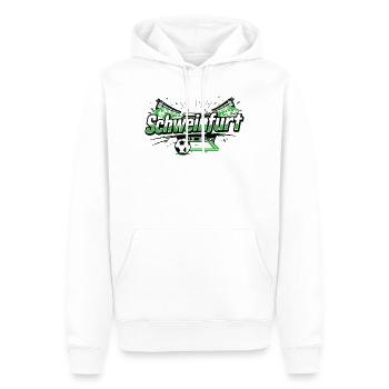Conception du stade de football de Schweinfurt - Sweat à capuche Premium bio Homme - blanc - Devant - Nico (187cm)