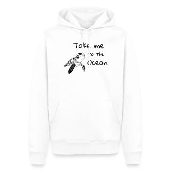 Take me to the Ocean – Meeresschildkröte - Männer Premium Bio Hoodie - Weiß - Vorne - Nico (187cm)