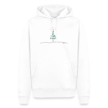 Festive Christmas tree sketch - Men’s Premium Organic Hoodie - white - Front - Nico (187cm)