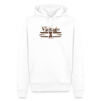 Vintage Flugzeug Illustration - Männer Premium Bio Hoodie - Weiß - Vorne - Nico (187cm)