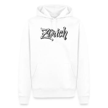 Zürich - Männer Premium Bio Hoodie - Weiß - Vorne - Nico (187cm)