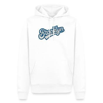 Brooklyn Urban Graphics in Blue Tone - Men’s Premium Organic Hoodie - white - Front - Nico (187cm)