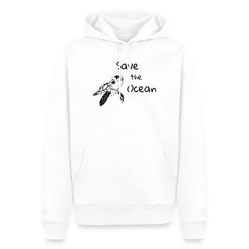 Schilkröte - Save the Ocean - Männer Premium Bio Hoodie - Weiß - Vorne - Nico (187cm)