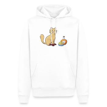 Chat-rentais - Männer Premium Bio Hoodie - Weiß - Vorne - Nico (187cm)