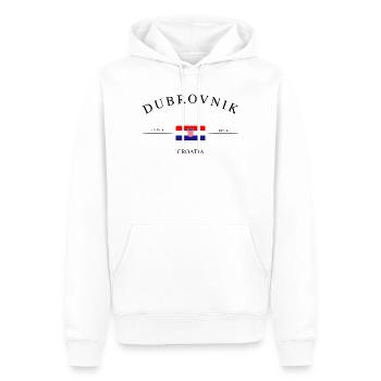 Dubrovnik Croatia – Holiday Souvenir & Gift - Men’s Premium Organic Hoodie - white - Front - Nico (187cm)
