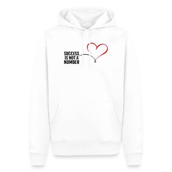 Hart en Gedachten Voor De Jij Van Morgen - Sweat à capuche Premium bio Homme - blanc - Devant - Nico (187cm)