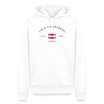 Lech am Arlberg Österreich Urlaub Souvenir - Männer Premium Bio Hoodie - Weiß - Vorne - Nico (187cm)