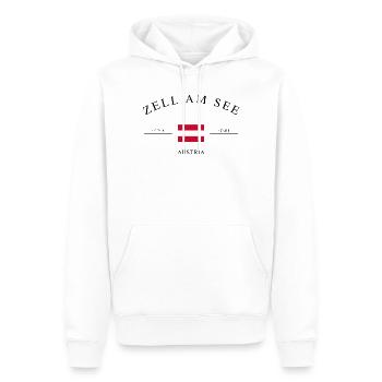 Zell am See Österreich – Urlaub Souvenir Geschenk - Männer Premium Bio Hoodie - Weiß - Vorne - Nico (187cm)