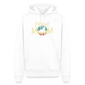 Pitbull MOM Sunset Silhouette Design - Sweat à capuche Premium bio Homme - blanc - Devant - Nico (187cm)