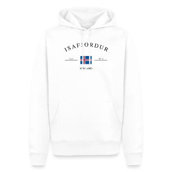 Ísafjörður Islande – Souvenir et cadeau de vacances - Sweat à capuche Premium bio Homme - blanc - Devant - Nico (187cm)