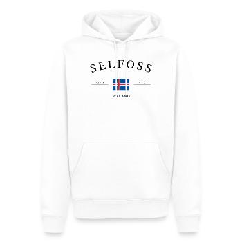 Selfoss Island – Urlaub Souvenir & Geschenk - Männer Premium Bio Hoodie - Weiß - Vorne - Nico (187cm)